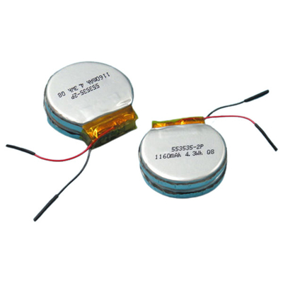 Batteria LiPo medica personalizzata da 1160 mAh Batteria ai polimeri di litio da 3,7 V 1S2P