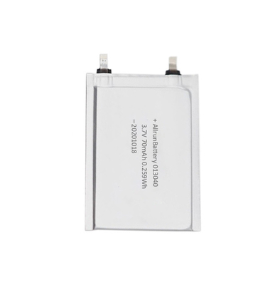TBD 3.7V 70mAh Batteria LiPo ultra sottile per etichette elettroniche RFID