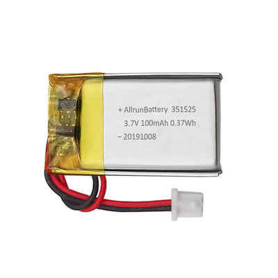 0.37Wh 3.7V 100mAh Mini Batteria LiPo Personalizzata Ricaricabile 351523