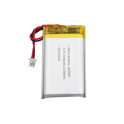 Batteria LiPo ricaricabile sottile e potente personalizzata 3,7 V 550 mAh 602440