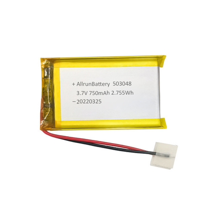 Batteria ai polimeri di litio ricaricabile a rettangolo luminoso Batteria LiPo da 3,7 V 750 mAh