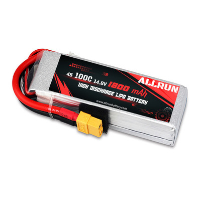 Batteria ricaricabile 100C 1800mAh 4S LiPo ad alta velocità C 14,8 V LiPo Battery Pack