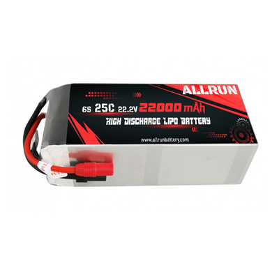 Batteria LiPo 25C 6S 22000mAh Batteria LiPo ad alta velocità C da 22,2 V