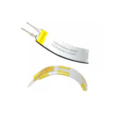 Batteria ai polimeri di ioni di litio da 42 mAh 3,7 V curva per dispositivi intelligenti IoT