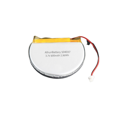 Batteria LiPo personalizzata rotonda con batteria ricaricabile stabile da 3,7 V 800 mAh