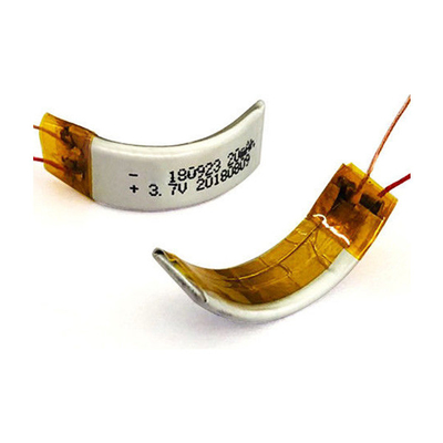 Pacco batteria LiPo personalizzato da 3,7 V 22 mAh Pacco batteria ai polimeri di litio curvo
