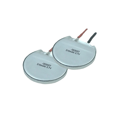 Batteria LiPo rotonda potente e personalizzata 3,7 V 210 mAh per spazzolini elettrici