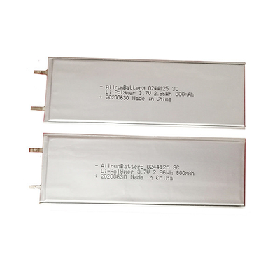 Batteria LiPo 3,7 V 800 mAh a scarica 3C Batteria ai polimeri LiPo ultra sottile