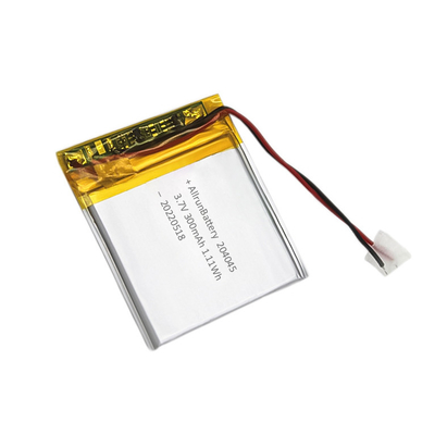 Batteria al litio personalizzata da 3,7 V 300 mAh Batteria LiPo ultra sottile 204050