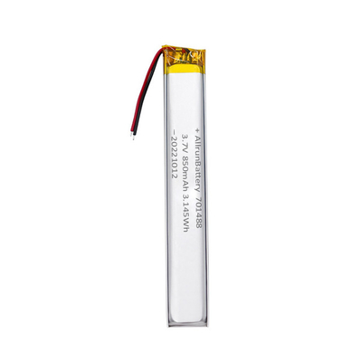 pacchetto ultra stretto della batteria di Lipo di abitudine di 3.7V 850mAh 701488 per gli apparecchi medici portatili