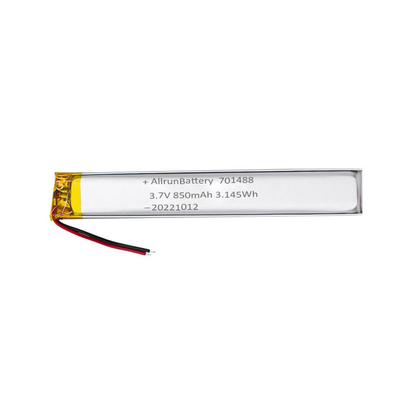 pacchetto ultra stretto della batteria di Lipo di abitudine di 3.7V 850mAh 701488 per gli apparecchi medici portatili