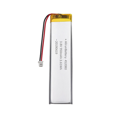 Elettronica indossabile Batteria LiPo ultra sottile 3,8 V 950 mAh 452080