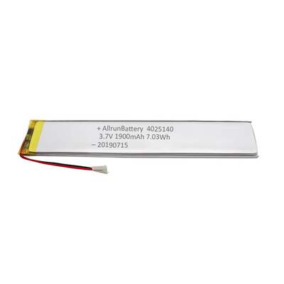 Batteria LiPo personalizzata da 1900 mAh 3,7 V Alta affidabilità ricaricabile ultra sottile