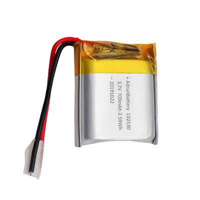Batteria LiPo leggera personalizzata ricaricabile 3,7 V 700 mAh 102530