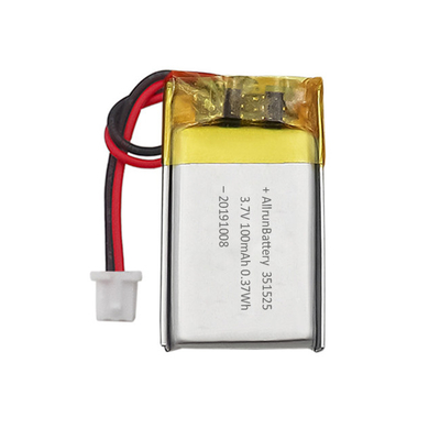 0.37Wh 3.7V 100mAh Mini Batteria LiPo Personalizzata Ricaricabile 351523
