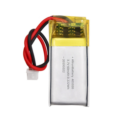 Batteria Light Mini LiPo ricaricabile personalizzata 3,7 V 60 mAh 401020