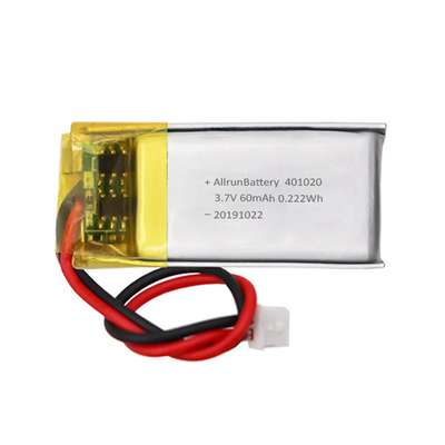 Batteria Light Mini LiPo ricaricabile personalizzata 3,7 V 60 mAh 401020
