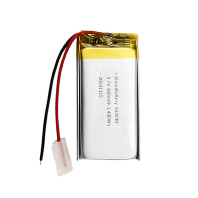 Batteria LiPo sottile da 3,7 V 380 mAh Batteria ricaricabile agli ioni di litio personalizzata