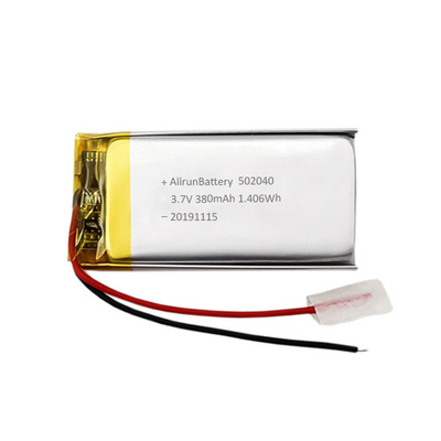 Batteria LiPo sottile da 3,7 V 380 mAh Batteria ricaricabile agli ioni di litio personalizzata