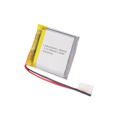 Potente batteria al litio medica Batteria LiPo ricaricabile da 3,7 V 700 mAh