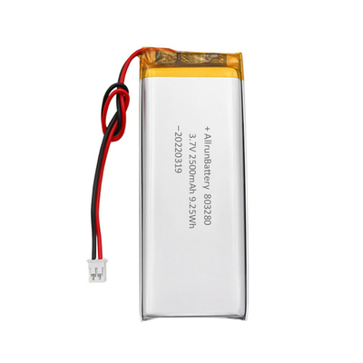 Batteria a forma rettangolare personalizzata Batteria LiPo ricaricabile da 3,7 V 2500 mAh