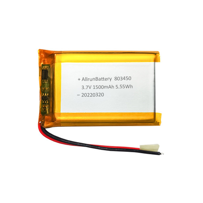 Potente batteria a forma rettangolare Batteria LiPo personalizzata da 3,7 V 1500 mAh