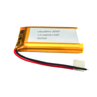 Potente batteria a forma rettangolare Batteria LiPo personalizzata da 3,7 V 1500 mAh