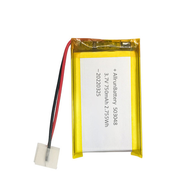 Batteria ai polimeri di litio ricaricabile a rettangolo luminoso Batteria LiPo da 3,7 V 750 mAh