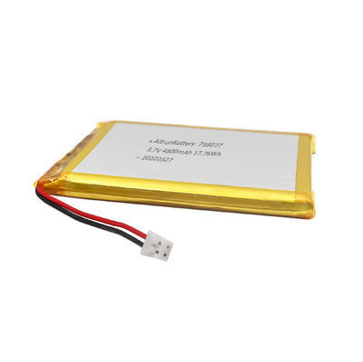 Polimero sottile del litio dello ione del litio di rettangolo della batteria 3.7V 4800mAh del polimero del litio