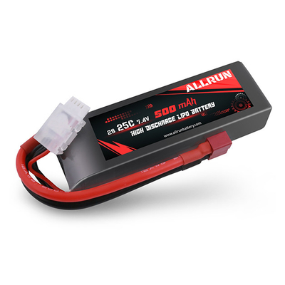 Pacco batteria LiPo 25C 2S 500mAh 7.4V ad alta scarica per elettroutensili