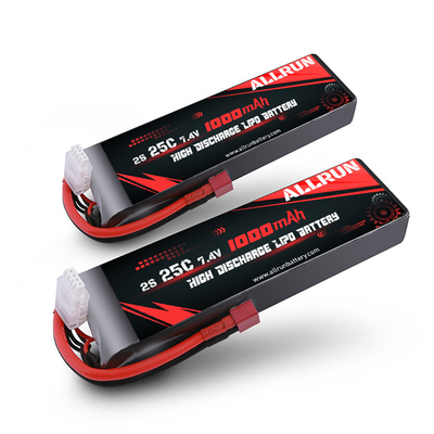 1000mAh 2S Batteria LiPo ad alta scarica 25C 7.4V Li Polymer Battery Pack