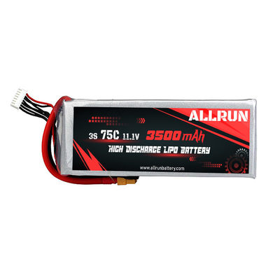 batteria LiPo 3S 3500mAh 11,1 V ad alta scarica Batteria ai polimeri di Li 75C