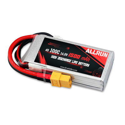 14.8V 4S 1500mAh LiPo Batteria 100C Batteria LiPo ad alta velocità C