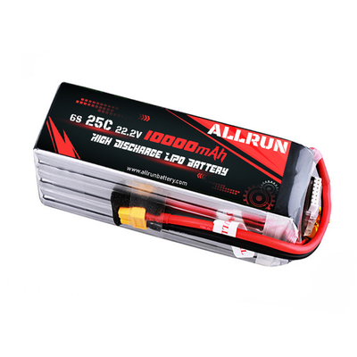 Batteria LiPo 22.2V 6S 10000mAh Batteria LiPo ad alta velocità C 25C