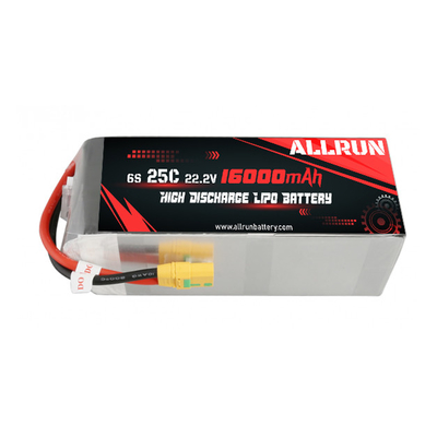 Pacco batteria LiPo 25C 22.2V 6S 16000mAh per elettroutensili a scarica elevata