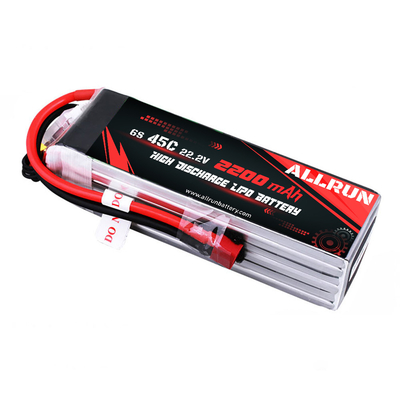 Attrezzatura medica 45C 6S 22.2V 2200mAh Alto pacco batterie LiPo a scarica