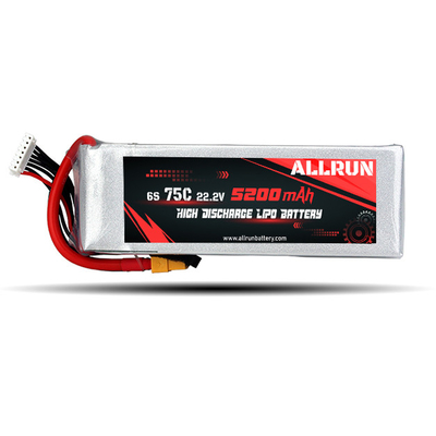 9048155 75C 22.2V 6S 5200mAh Batteria LiPo a scarica elevata