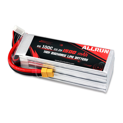 Pacco batteria LiPo ad alta velocità C 100C 1500mAh 6S 22,2V