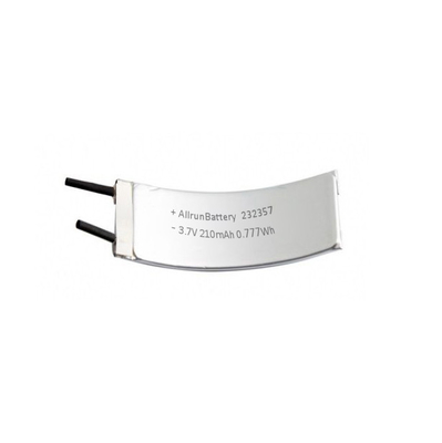 Batteria ricaricabile LiPo 1C 3,7 V Batteria ai polimeri di litio curva da 210 mAh