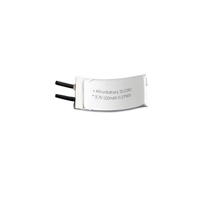 Batteria LiPo personalizzata da 3,7 V 100 mAh Batteria ai polimeri di litio curva 1C
