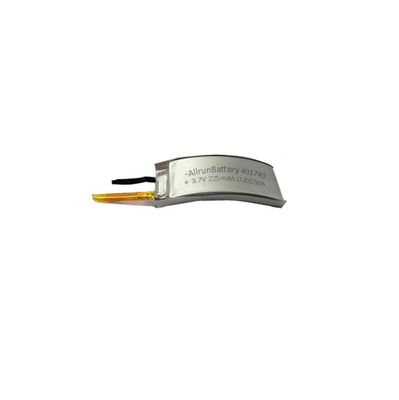 Potente batteria LiPo curva 225mAh 3.7V Batteria ricaricabile ai polimeri di litio