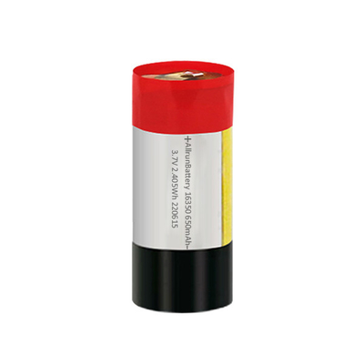 Batteria su ordinazione cilindrica 16350 del polimero della batteria 650mah 3.7v Li di Lipo
