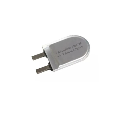 302128 3,7 la batteria su ordinazione del polimero del litio della corrente di carica di V 80mAh 1C, U modella la batteria novella di LiPo