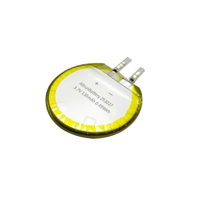 Batteria LiPo rotonda sicura da 3,7 V 135 mAh Batteria ai polimeri di litio personalizzata affidabile