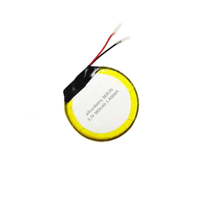 Batteria LiPo personalizzata da 3,7 V 380 mAh Batteria ricaricabile rotonda ai polimeri di litio