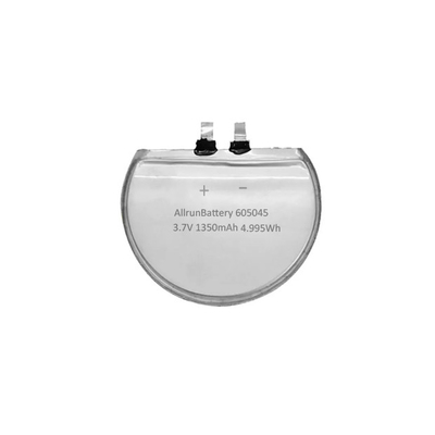 Batterie LiPo rotonde personalizzate da 3,7 V 1350 mAh ricaricabili 655045