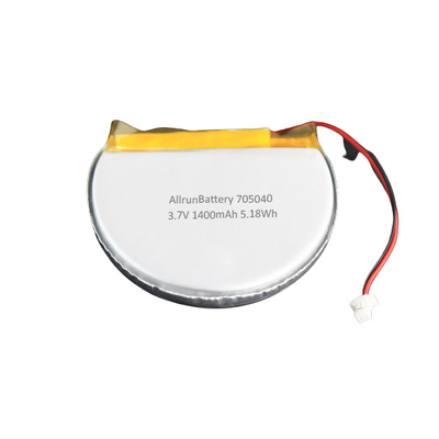 Batteria abitudine 3.7V 1400mAh LiPo rotonda 705040 con capacità ad alto livello