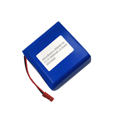 Pacco batteria al litio medico quadrato 3500mAh 11,1 V ricaricabile