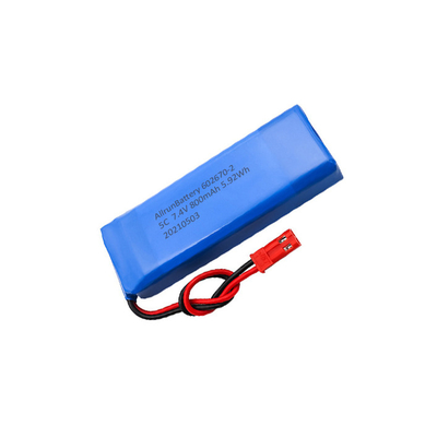 Batteria al litio medicale 5C 2S1P 7,4 V 800 mAh Batteria LiPo