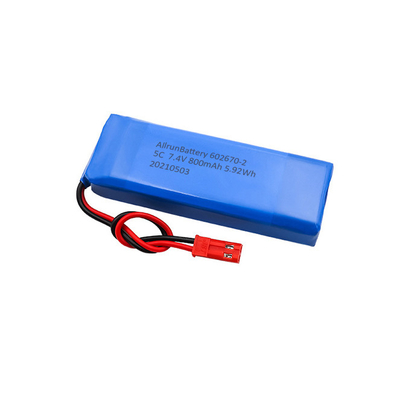 Batteria al litio medicale 5C 2S1P 7,4 V 800 mAh Batteria LiPo
